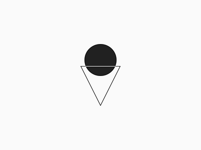 Ice Cream - Minimal Tattoo 23 circle design explanation geometric ice cream logo mark meaning minimal minimalism negative tattoo