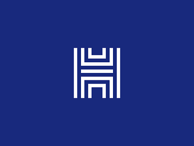 H Mark brand identity branding design elegant h letter mark line art logo monogram