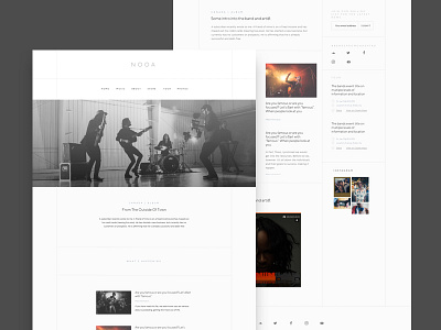 Nooa Band Theme band dark light minimal music theme ui ux website