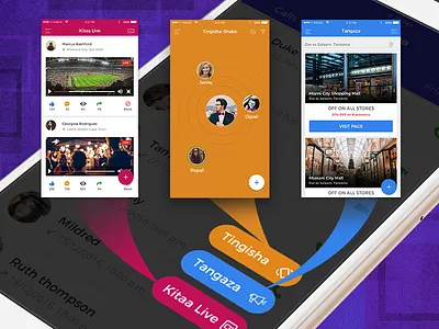 Screenshots of our upcoming social media app app design icon layout logo mobile app screen ui ux