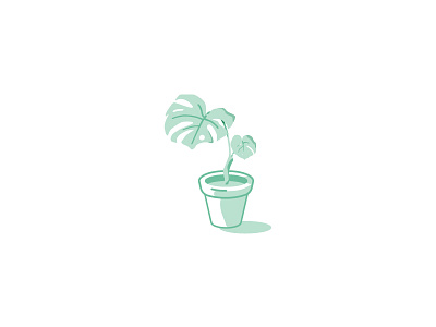 Monstera 2d green houseplant houseplants illustration monstera nature plant vector