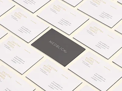 Medblick business cards blogger brand identity branding business card fashion logo logo design personal card