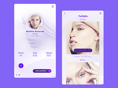 User Profile app model phone profile sketch ui ux