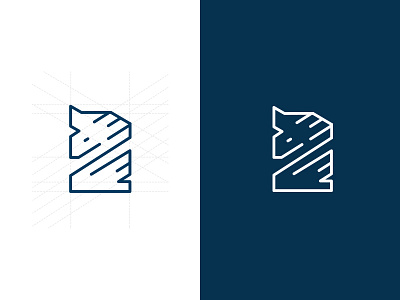 ELIG Logo Mark creative geometric grid horse icon line logo mark minimal simple smart unicorn