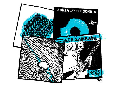 June 2017's Music Consumption album black sabbath caricature doodle drawing illustration ink j dilla music photoshop portrait tame impala