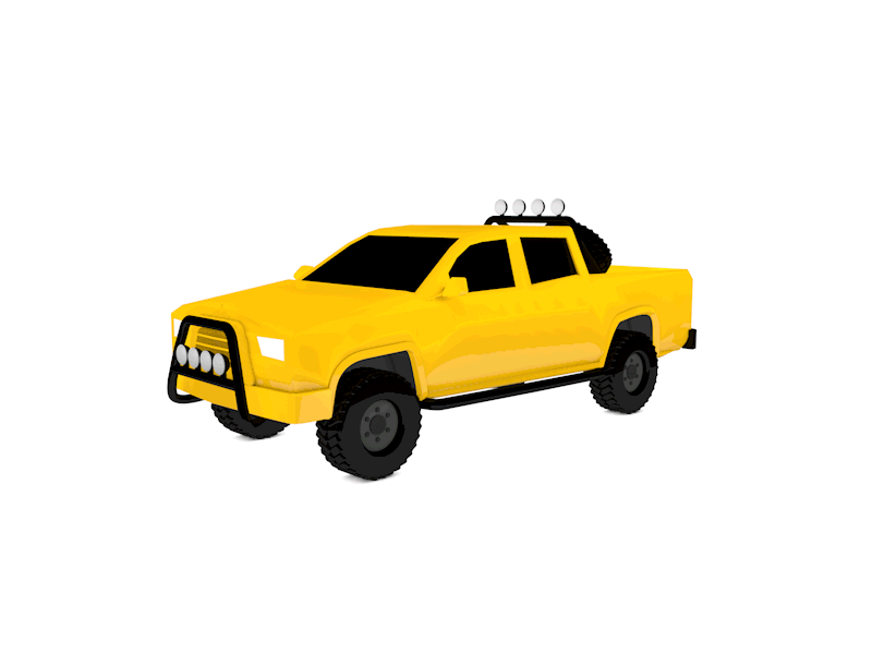 Toyota Off-road Rotation 3d cinema4d illustration low poly 4x4 off road pick up rotation toyota vehicle