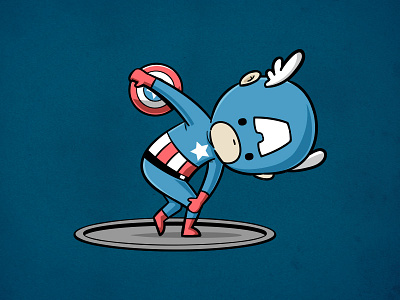 Sporty Captain America - Discus Throw captain america chow hon lam art comic gaming illustration movie olympic sport