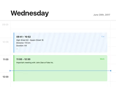 Carlendar interaction design product design ui ux