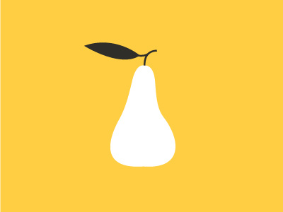 Pear fruit leaf pear vector yellow