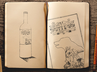 Vidhitsaa gundog concpet sketch concept label packaging sketch vidhitsaa
