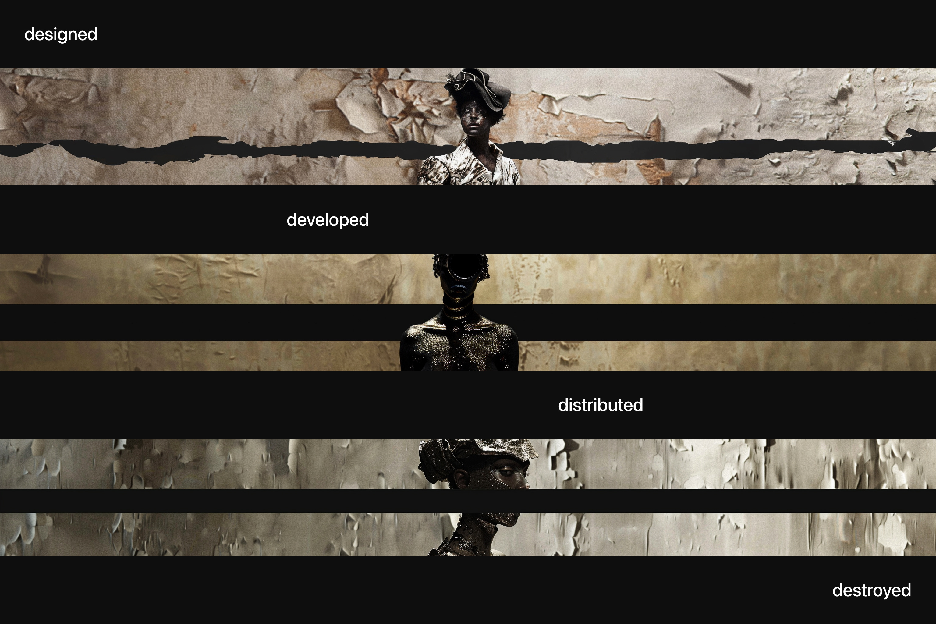 Object art composition experimental fashion object