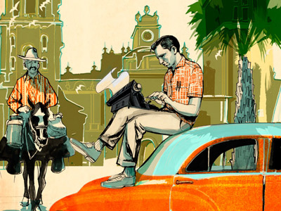 Open Skies Magazine abroad collage digital horse illustration international men summer sun texture transport