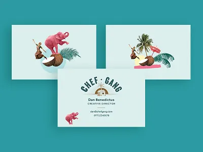 Chef Gang Coconut Oil brand identity branding business card coconut oil collages design logotype packaging studio lovelock