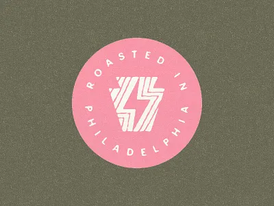 Boom Roasted coffee coffee roaster icon keystone lightning bolt philadelphia texture vintage