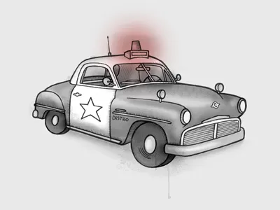 Castro & De Bende EP album album art copcar cuba ep illustration latin music police