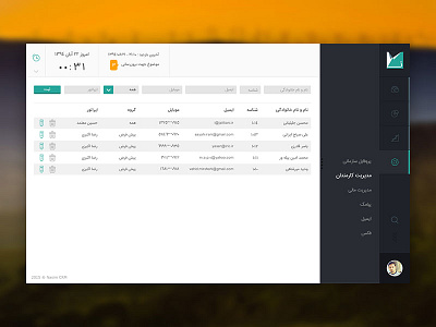 Nooyatech.com "CRM Panel" admin clean creative design dashboard moghadam.pro panel persian ui ux web