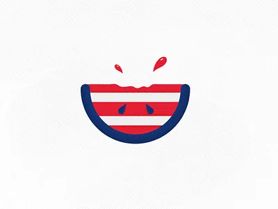 American Watermelon 4thjuly america bite fruit illustration independenceday usa watermelon