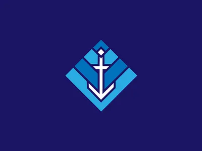 Anchor Badge anchor badge ocean sail sailing sea thicklines