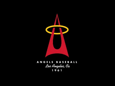 Angels Logo Concepts 1960 angels angelsbaseball baseball halo losangeles midcentury modern type typography