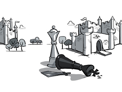 Vidhitsaa defeated King concept iIllustration chess illustration king strategy vidhitsaa