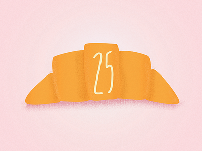 25 days until we move to Paris for a year!! countdown croissant paris pastry pink texture