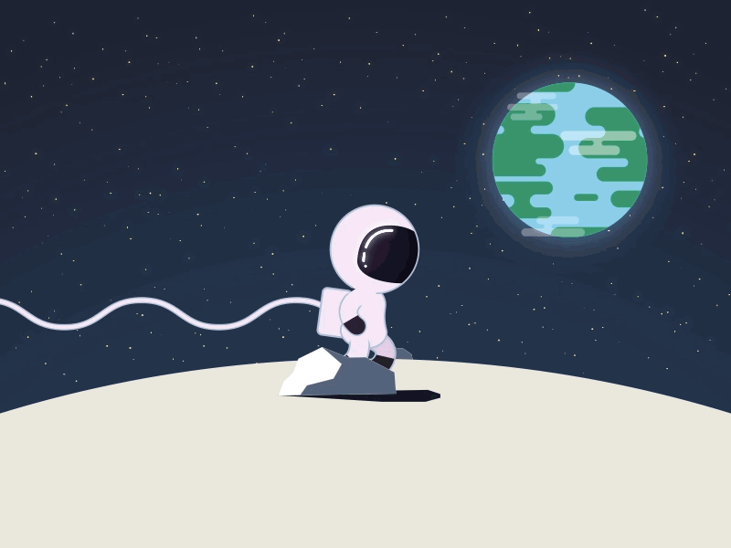 Moon Walk animation design earth flat gif moon motion run saucer space ufo