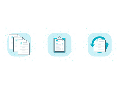 Invoicing Icons blue cyan design flat icons illustration ui ux