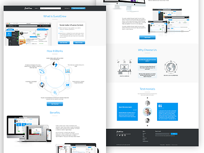 Landing Page for GuestCrew company landing page ui design ux design web design web site