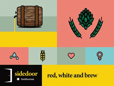 Red White Brew Dribbble illustration podcast sidedoor smithsonian