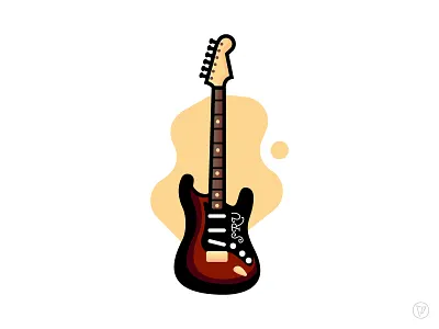 Steezy Guitars - SRV Strat guitar icon illustrator strat