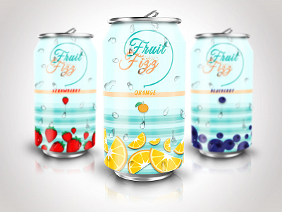 Fruit Fizz Can Design brand identity branding can design commercial graphic design logo product packaging