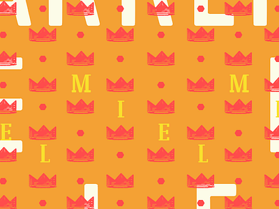 MIEL branding honey icon logo pattern race texture