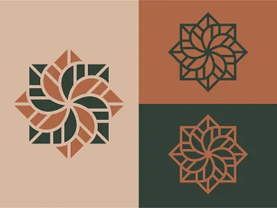 Alternating Leaves branding icon leaf leaves line logo nature outdoors pattern