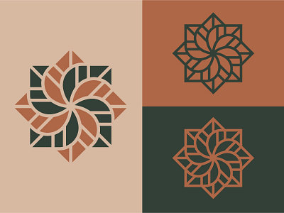 Alternating Leaves branding icon leaf leaves line logo nature outdoors pattern
