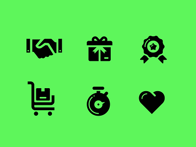 Tracking Trade Presentation Icons badge box deal gift heart love pdv time timer