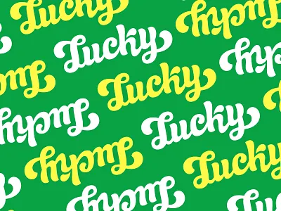 Lucky candy-script lettering pattern candy script design drawing graphic design hand lettering lettering type typography