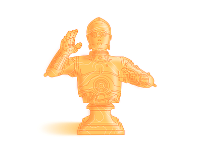 C−3PO adobe illustration c 3po character illustration star wars