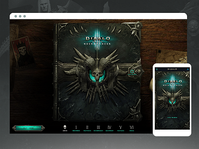 Diablo 3: Rise of the Necromancer blizzard book diablo game gothic necromancer novel skull ux website