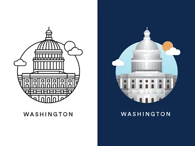 Washington icon architecture building capital city government icon president usa washington