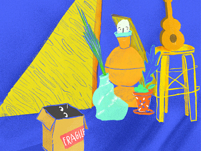 Garage illustration loop magic spaces texture