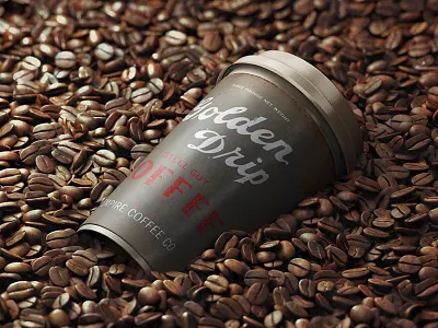 Cup In Coffee 3d coffee illustration mockup