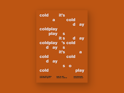 Coldplay Poster coldplay music poster typography