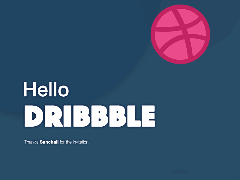 Sup Dribbblers!? 2d animation ball debut dribbble gif invite thank you thanks