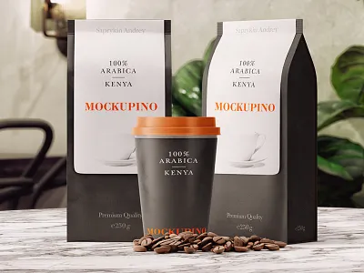 Coffee Mockup Set 3d coffee illustration mockup