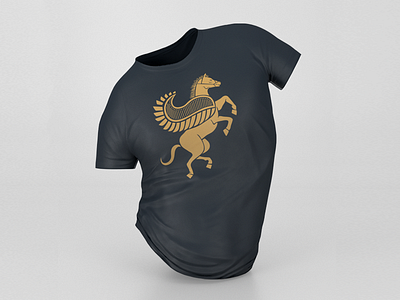 Apollo Grown Shirt Design | Pegasus 3d 3d model greek horse pegasus render shirt shirt design t shirt design vector