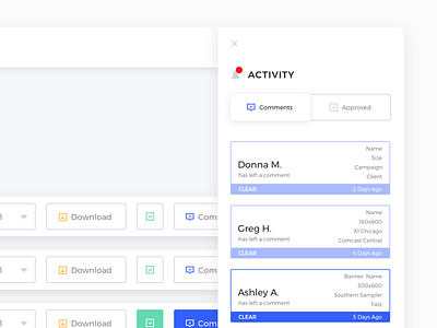 R5 Notifications Sidebar clean design html5 minimal nav notification product design sidebar ui