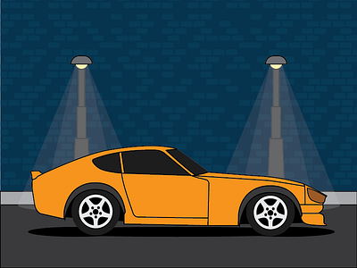 240z 240z automotive car classic datsun drawing illustration japan jdm nissan retro vector