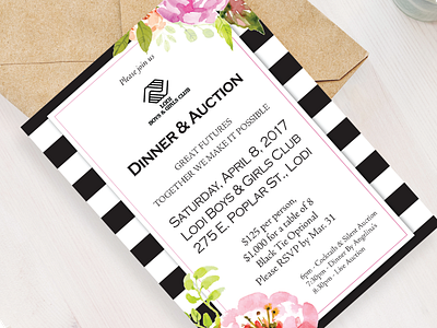 Fundraiser invitation floral invitation print