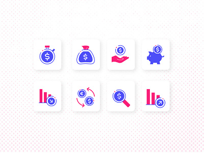 Financial App Icons app icon clean color financial icon icon set market icons new style texture