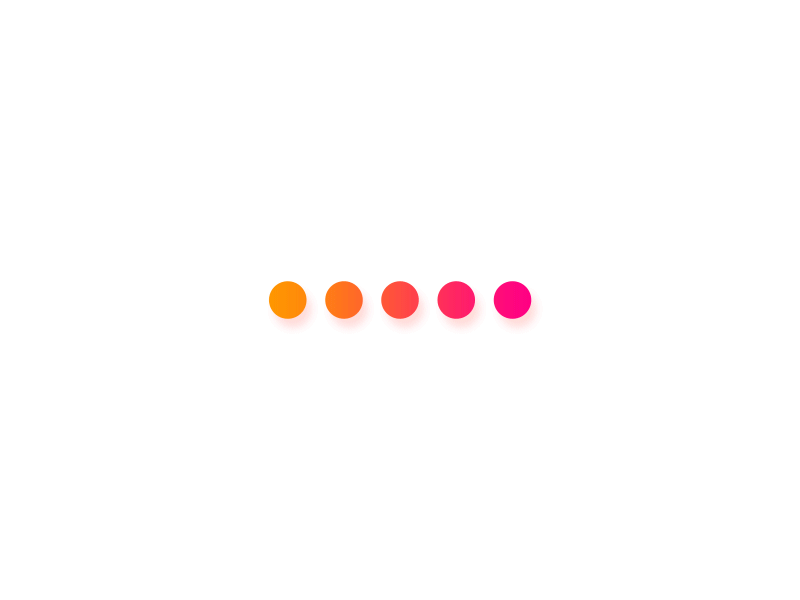 Avanti e indietro loader animation cyclic dots gif gradient loader